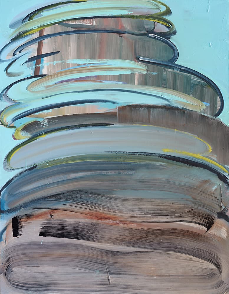 박형지 Hyungji Park,  <익스프레스의 소리 Ⅰ(Express Delivery Ⅰ)>, 116.8 x 91cm, oil on canvas, 2021 디스위켄드룸 제공