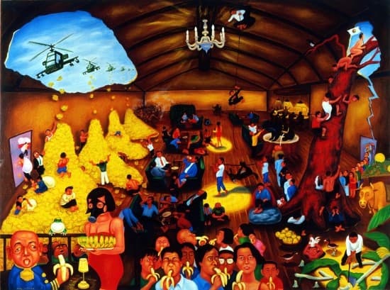 이흥덕, 바나나카페, 캔버스에 유채, 259x194cm, 1993, 경기도미술관 소장​
