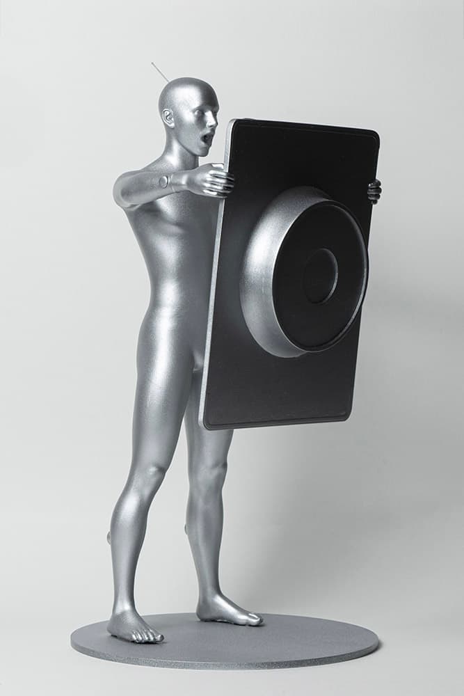 박다빈, _Chatty_, 2023, 3D print(resin), spray, 22x22x42cm