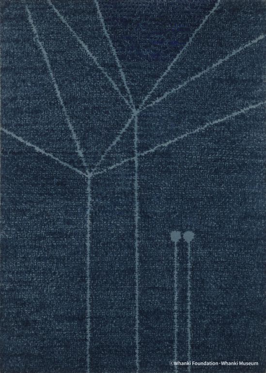 김환기, 듀엣 22-IV-74 #331_1974 Oil on Cotton_178x127cm