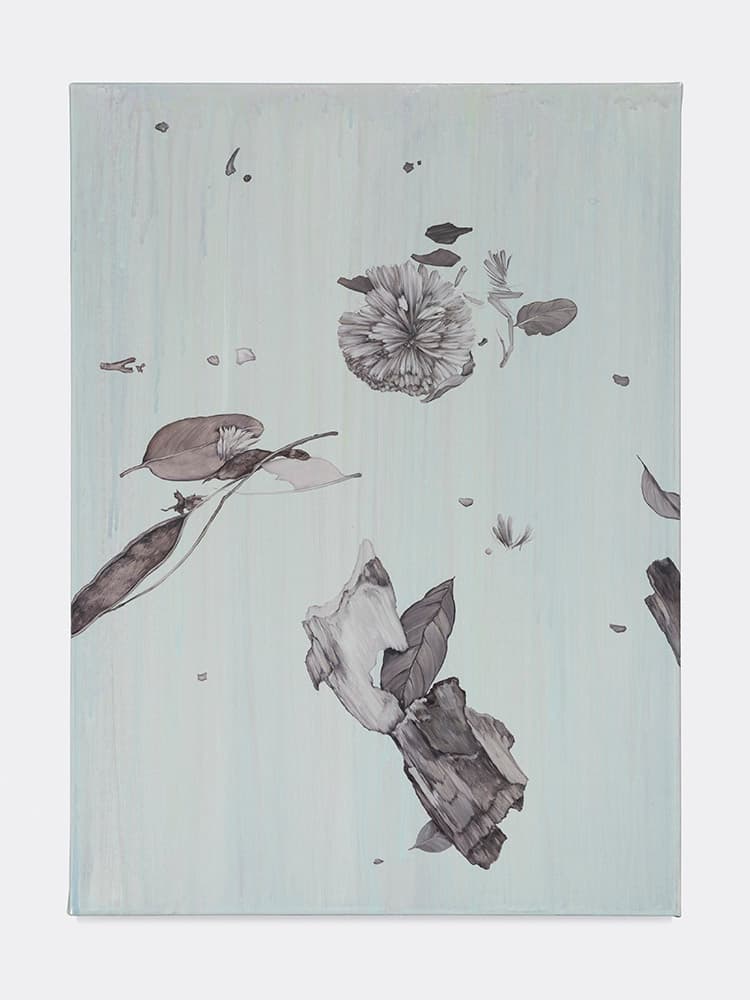 양소정, Untitled(사물모양), 2021, acrylic and oil on canvas, 45.5x37.9cm