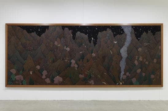 문성식, 밤_2015-2016 Acrylic on Canvas_158.8x407cm