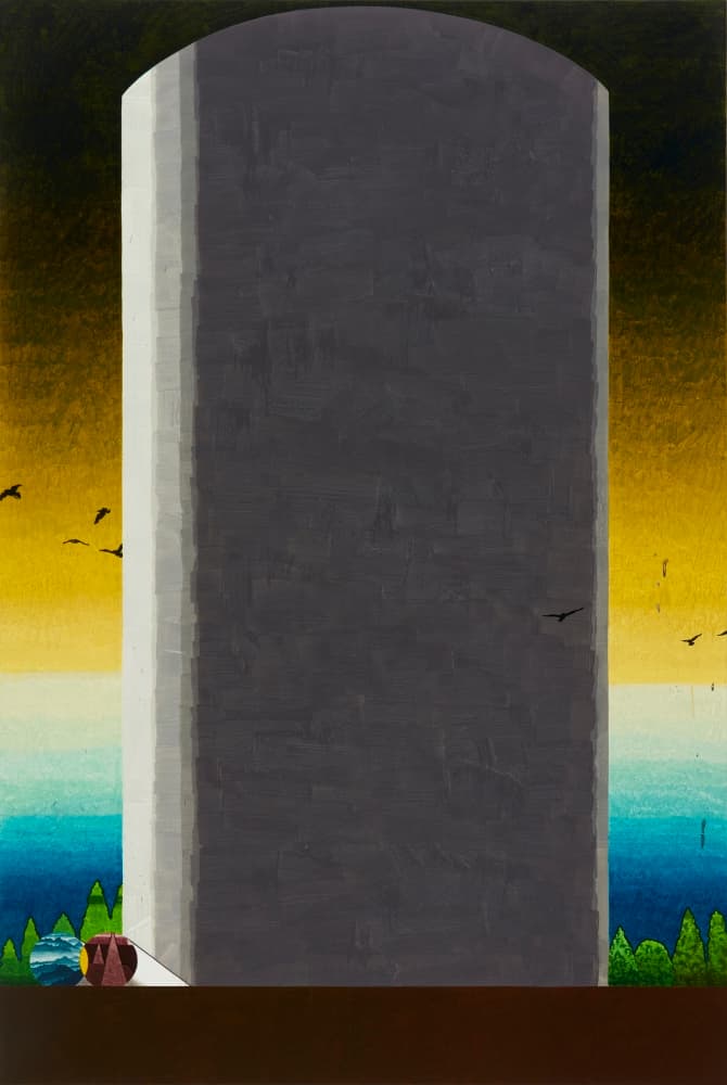 전현선, 낮에서 저녁 From Day to Night, watercolor on canvas, 194x130.3cm, 2020