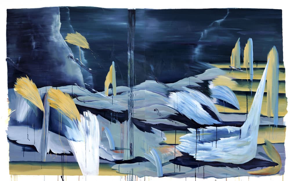 바다를 건너는 물, Oil on canvas, 193.9x259.1cm, 2021