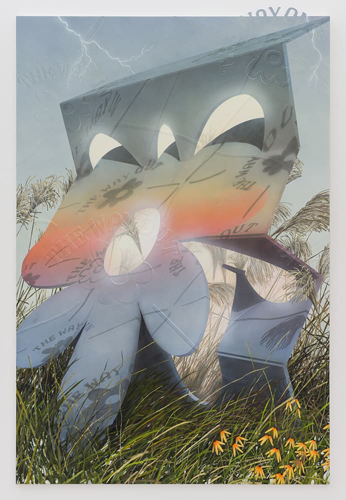 Hyori Cho 조효리  The Way  2022  Acrylic, oil, color pencil, paper on canvas  198.8 x 130.3 cm