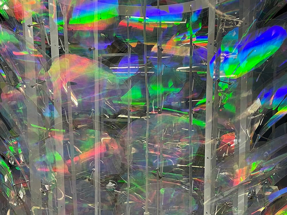 이지연, 막_MEMBRANE PET 필름, 스테인리스 프레임, 실리콘 링, 철 프레임, 모듈 12X18X200㎝ 20개, 가변설치, 2020 ~ 2021