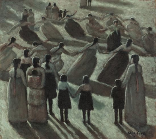 양수아_강강수월래_1950s oil on paper_58×64cm Gwangju MUSEUM OF ART Collections