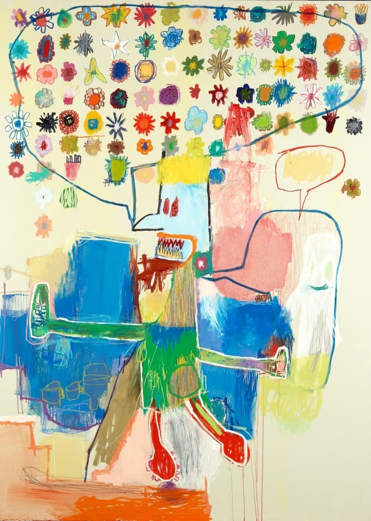 우국원, flowers, 2009, Acrylic and Oil on canvas, 227x162.2cm
