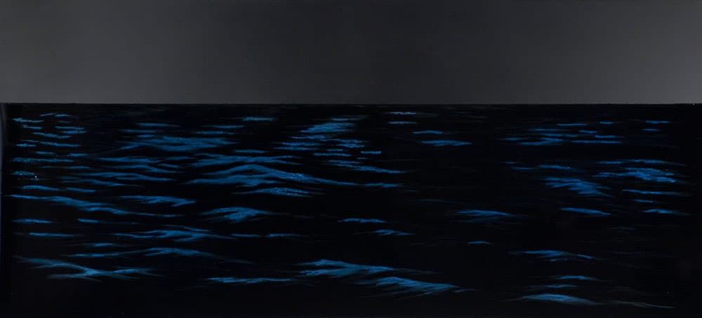 Pulse    Grinding and poly-acryl urethane on aluminum  51 X 112 cm   2015