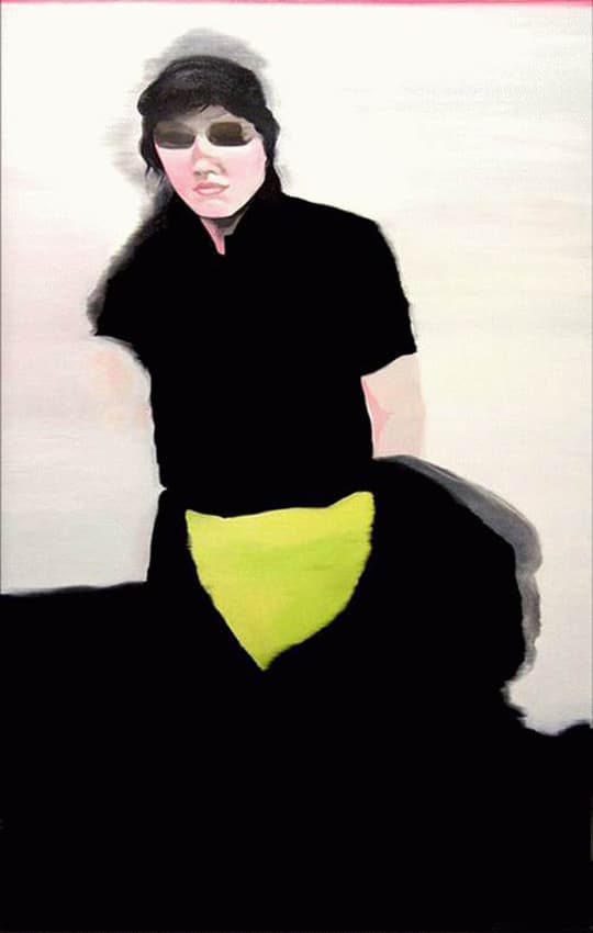 윤애란_두 여자(시리즈) 검정색 선글라스의 멋쟁이_캔버스에 유채_162×97cm_2006