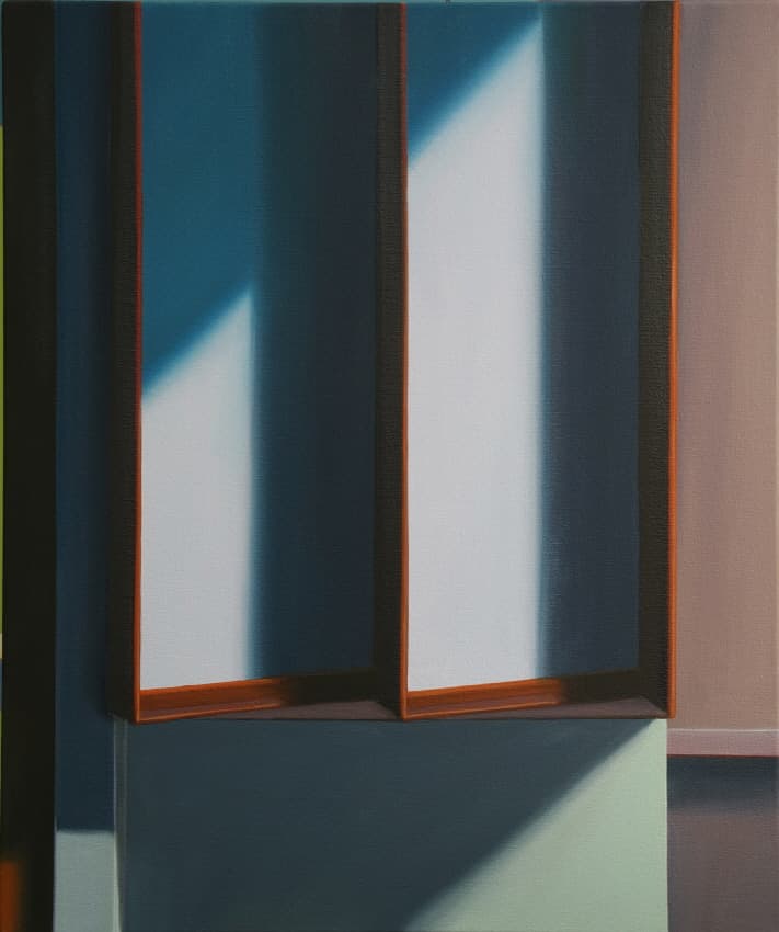 잉고 바움가르텐, untitled(shadow on blinds, Hongdae, Seoul), oil on canvas, 60x50cm, 2020
