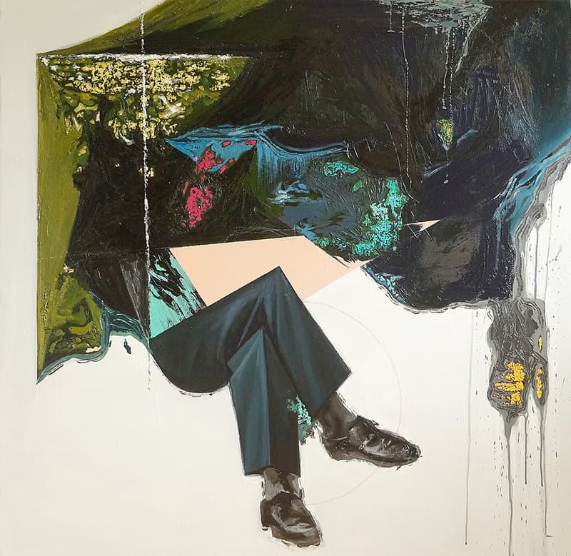 조문기_다각의 지주_oil & acrylic on canvas_100cmx100cm_2019﻿