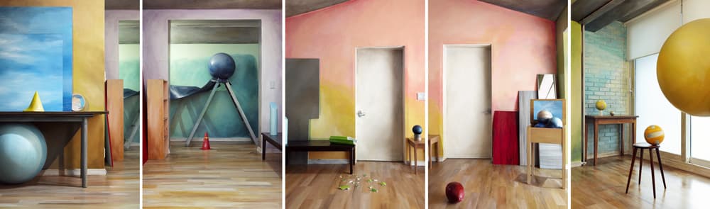 유현미, 작업실 안의 우주(Cosmos Series), 2013, 잉크젯 프린트, 195 x 130cm x (5개) (195 x 650cm), 국립현대미술관