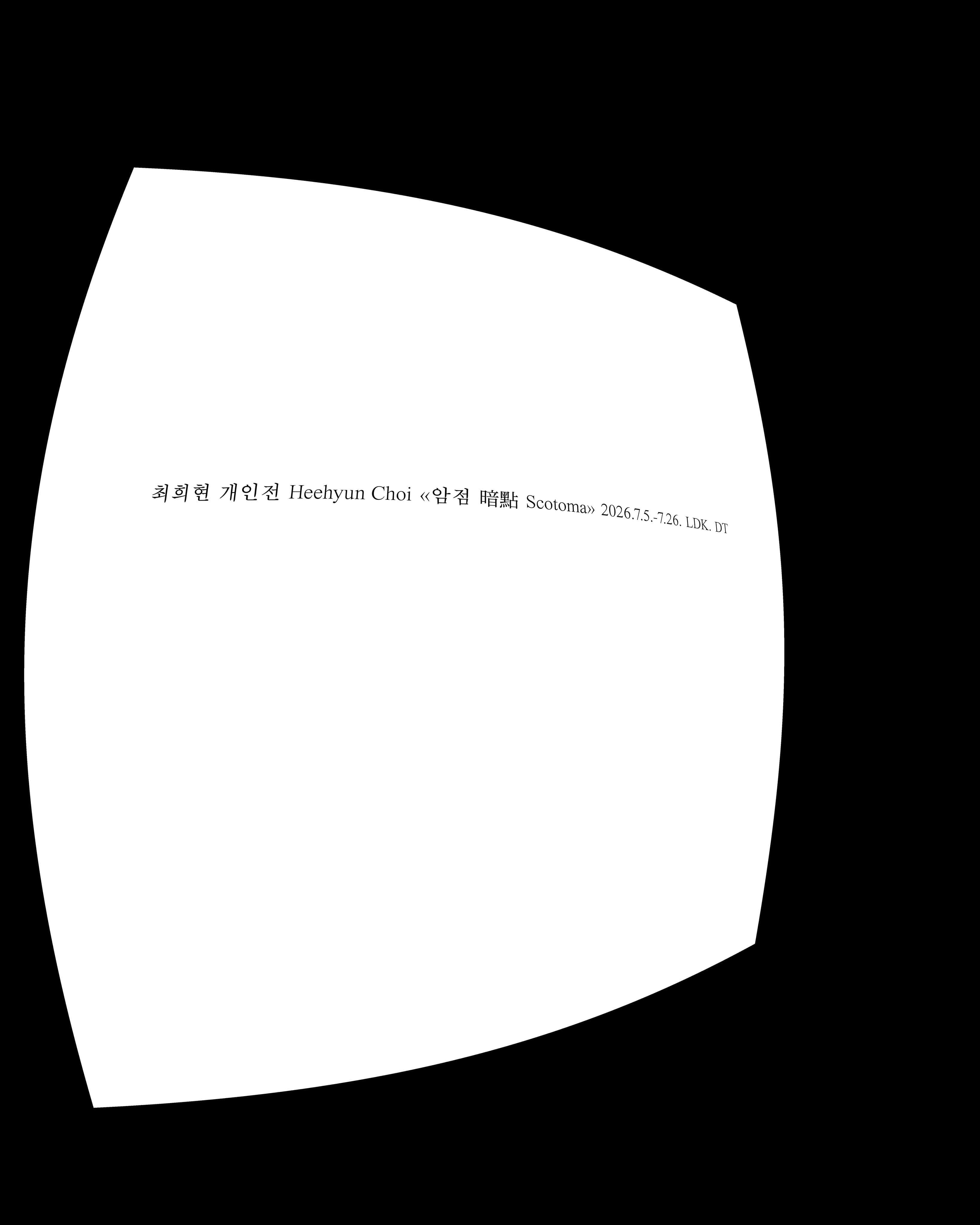최희현 개인전: 암점 暗點 Heehyun Choi: Scotoma 1