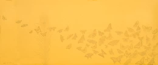 遊 , Scratch Acrylic Panel on Canvas , 58x139cm, 2016