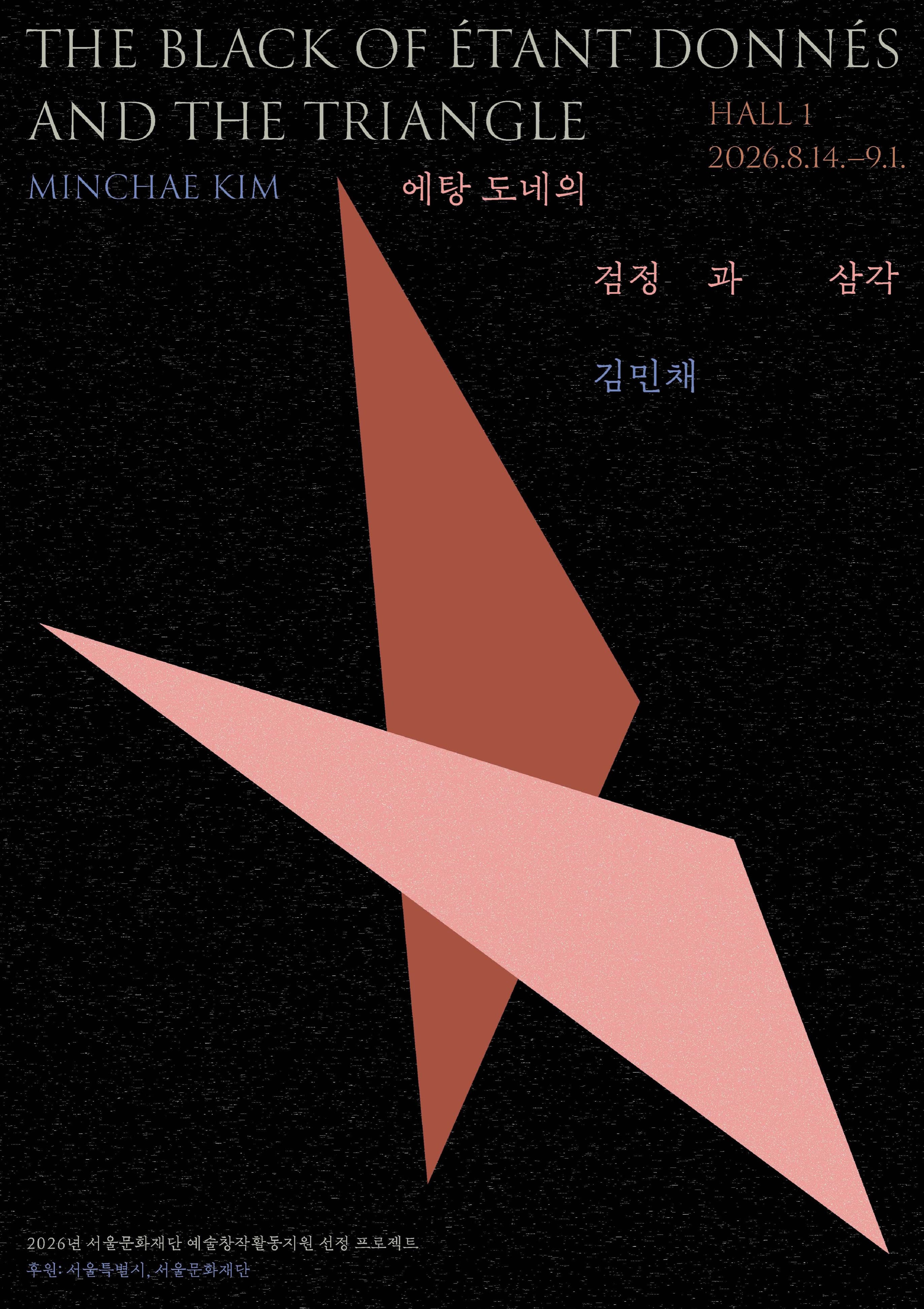 김민채 개인전: 에탕 도네의 검정과 삼각 1