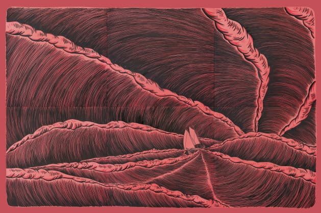 우정수, 프로타고니스트_로즈핑크 3, 2018, 캔버스에 아크릴릭, 잉크, 200x300cm