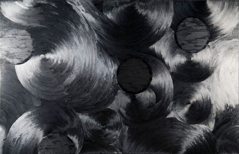 Pulse Grinding on aluminum 112 X 173 cm 2015