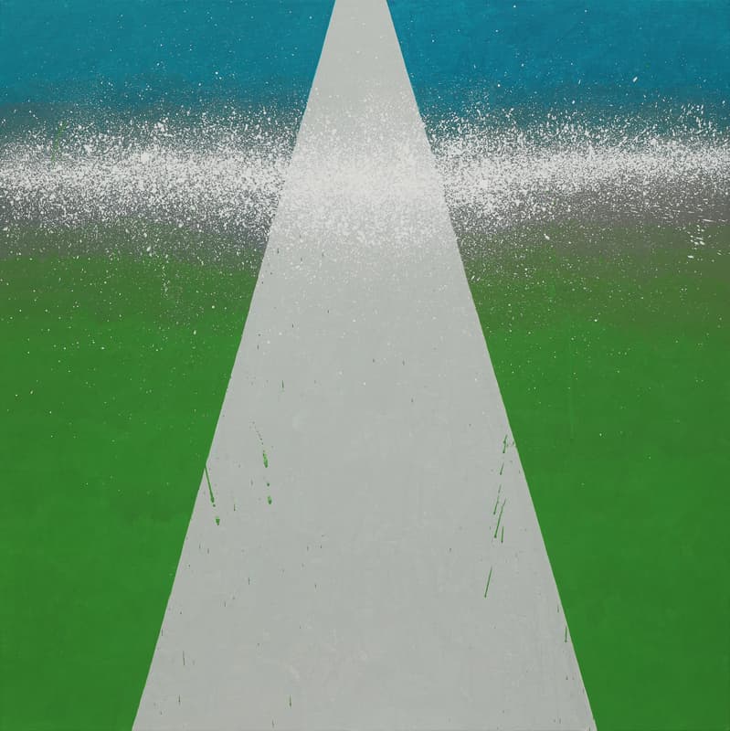 전현선, 앞으로 다가온 것, watercolor on canvas, 91.3x91.3cm, 2020