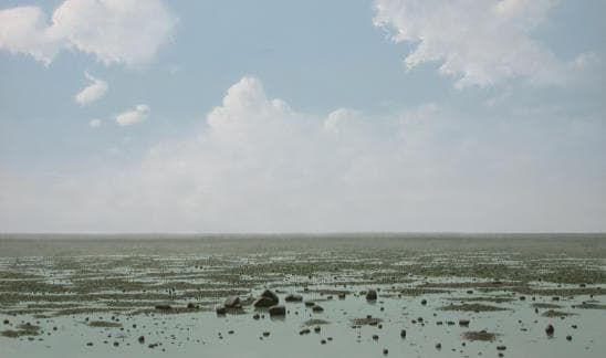 문인환, 침묵의 땅_2005 Acrylic on Canvas_62x259cm