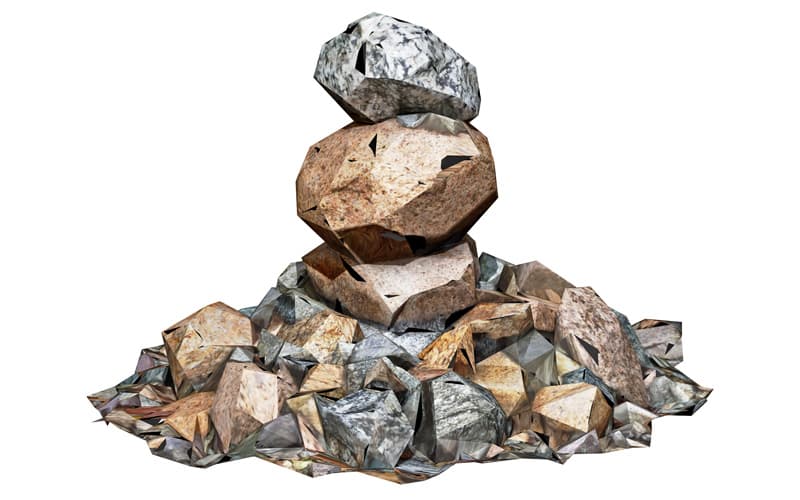 吳權倫  Stone pile-2  photo paper, wood  92×130×140㎝  2016