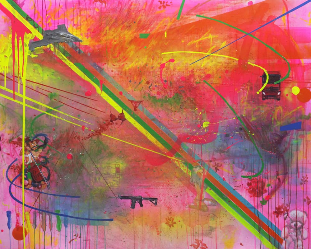홍원석, Pink aurora, 2019, 캔버스에 아크릴릭, 132×162cm