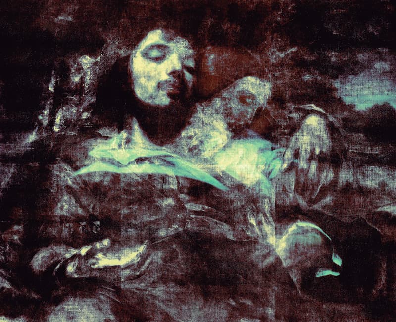 귀스타브 쿠르베, 부상 당한 남자, X-ray, 2000 ⓒ자비에 루케지