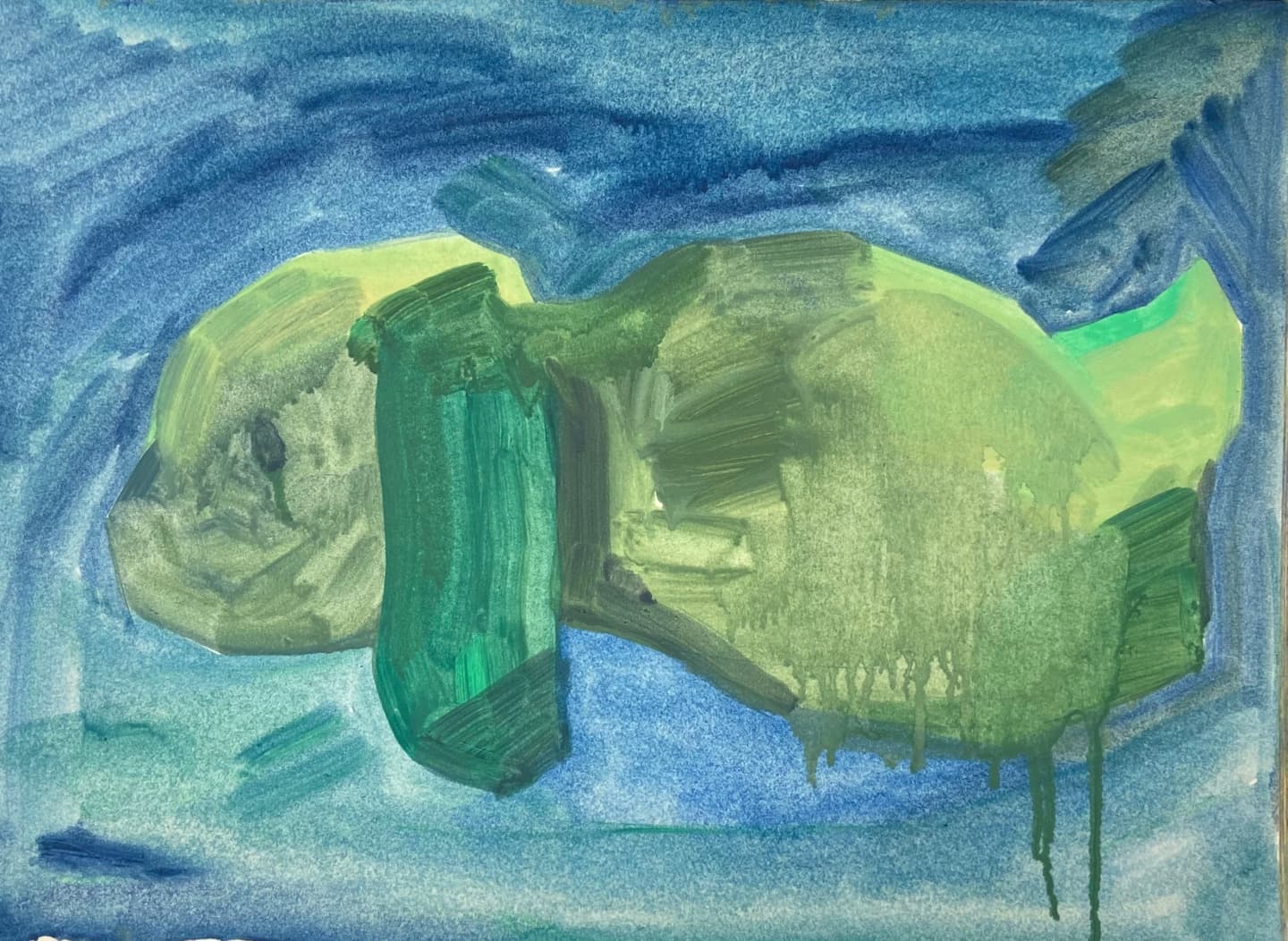 오차겐드로잉, 종이에 유화. 40x30.2021