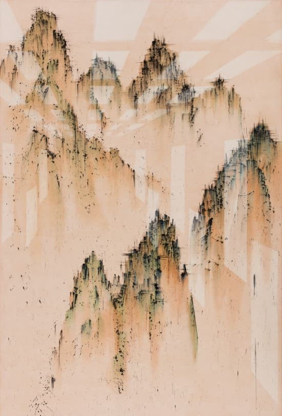 정예슬, facade 5, 장지에 수묵채색, 130x194cm, 2015