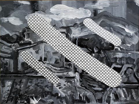 Hsieh Mu Chi_The eight view of Guanyin009-The past _41.0x31.5cm_Acrylic on canvas_2017