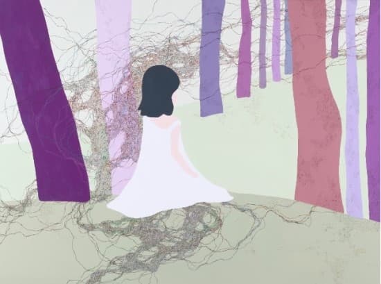 홍수정, 혼자놀기 시리즈P, acrylic on canvas, 130.3x97cm, 2011