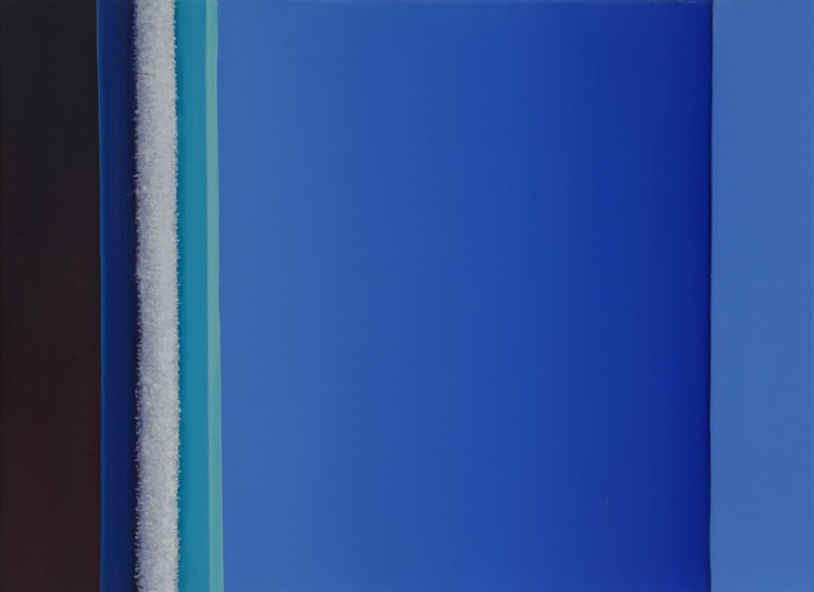 잉고 바움가르텐, untitled(blue door detail), oil on canvas, 24.4x33.4cm, 2019