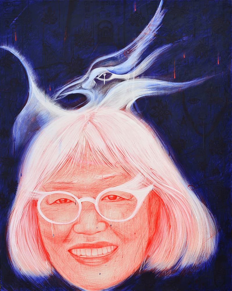 정정엽, 채식주의자 뱀파이어, 2021, 캔버스에 아크릴, 162×130cm