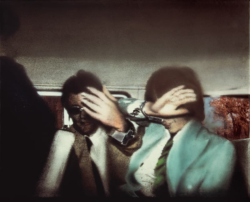 Richard Hamilton, Swingeing London 67 (f), 1968-69, Acrylic paint, screenprint, paper, aluminium and metalised acetate on canvas, 67 x 85 cm, Tate: Pu