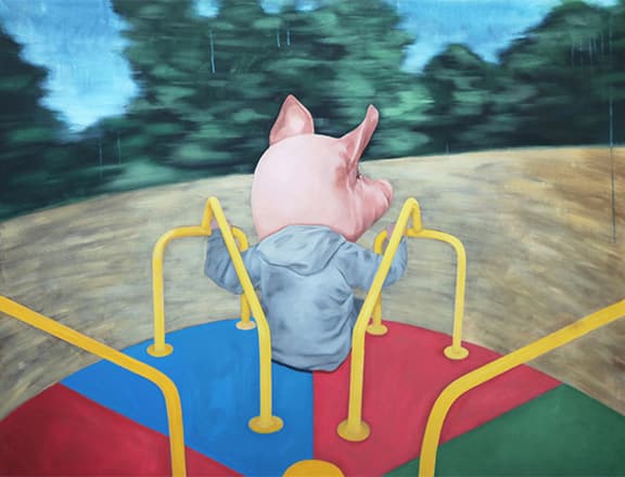 조은솔_Round and round_2019_Acrylic on canvas_112.1x145.5cm