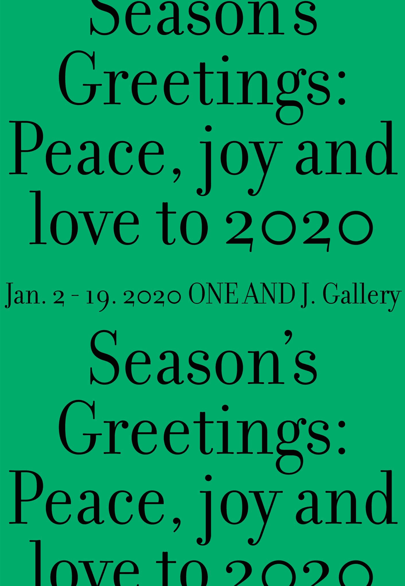 Season’s Greetings: Peace, joy and love to 2020 1