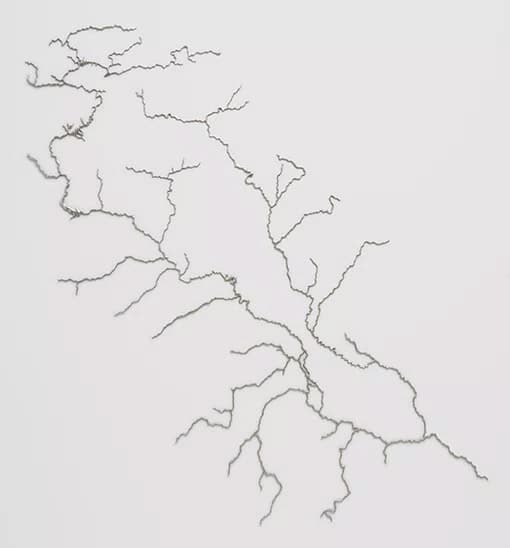 Maya Lin, Silver Tigris & Euphrates Watershed, 2022© Maya Lin