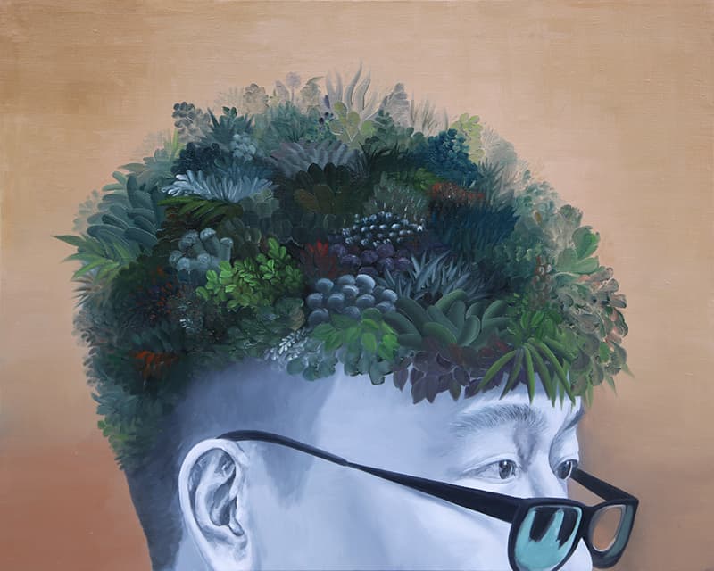 조성훈. Reloaded. (초록비 내리던 날) , 캔버스에 먹, 유채, 90.0x72.7cm, 2019