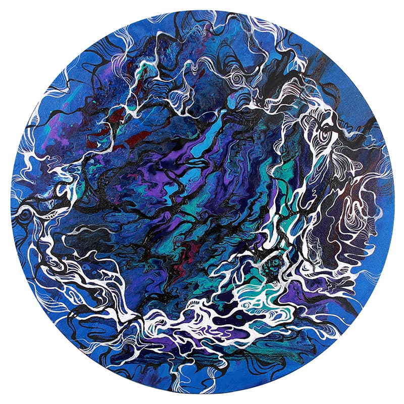 Soul-spectrum, 아크릴에 채색, 60cm, 2020