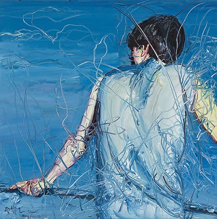 쩡판즈 Zeng FanZhi, Sky Series, 100x100cm, Oil on canvas, 2005