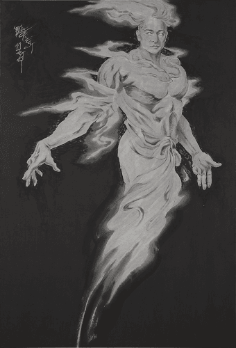 손동현, Blackest Night, 2017 지본수묵 194x130cm