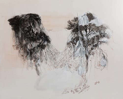 최혜연, 품, 100cmx80.3cm, 장지에 혼합재료, 2019