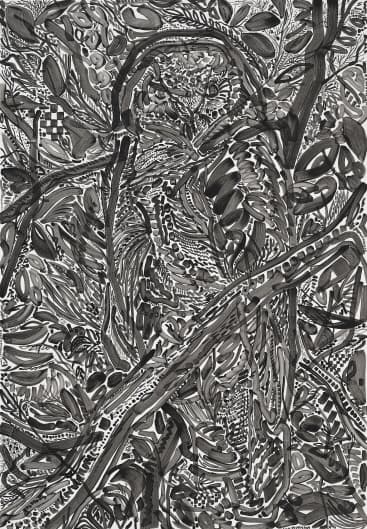 박광수, 부엉이의 밤, 2019, 캔버스에 아크릴릭, 116.8x80.3cm