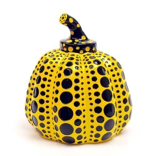 쿠사마 야요이, Pumpkin(yellow,black), painted cast resin, 8x8x10cm