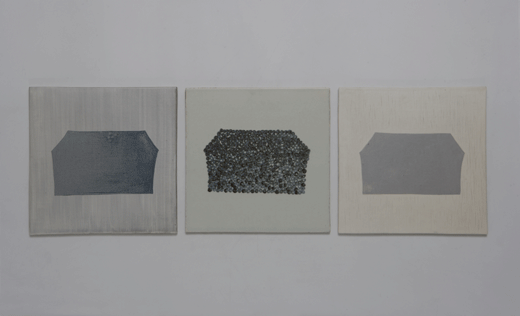 곽경화_Home & House, Glazed ceramic, 35x35x2,35x35x2,35x35x2cm, 2011