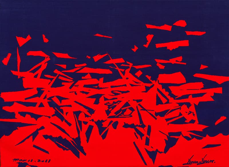 송번수, <2011.3.11.>, 2011, 아크릴사, 평직, 195×274㎝
