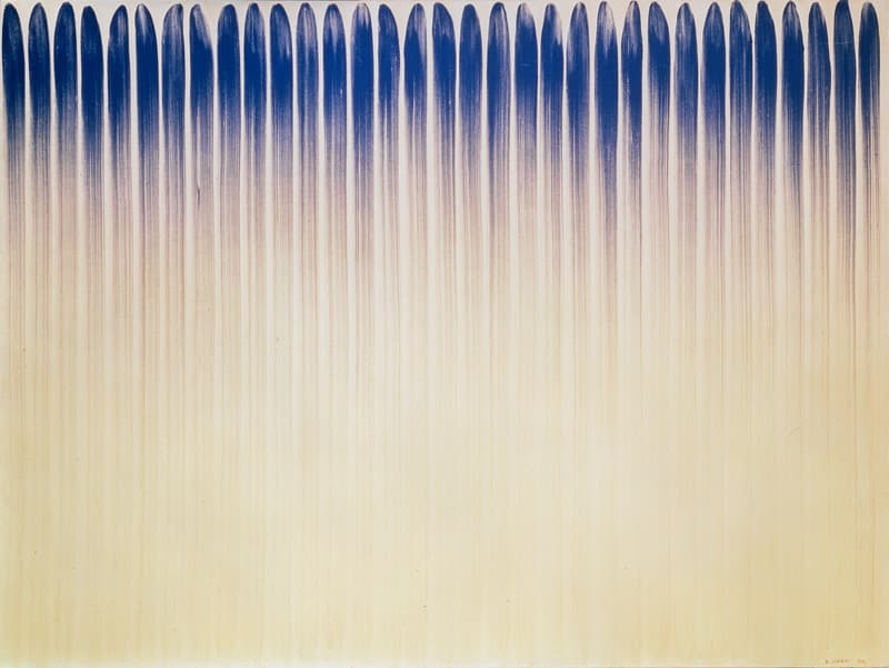 이우환, 선으로부터, 1974, 캔버스에 석채, 194×259cm, 국립현대미술관 소장