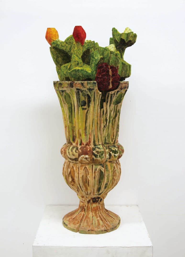 이동훈, 화병, acrylic on wood, 82×39×39cm, 60×35×35cm, 2018