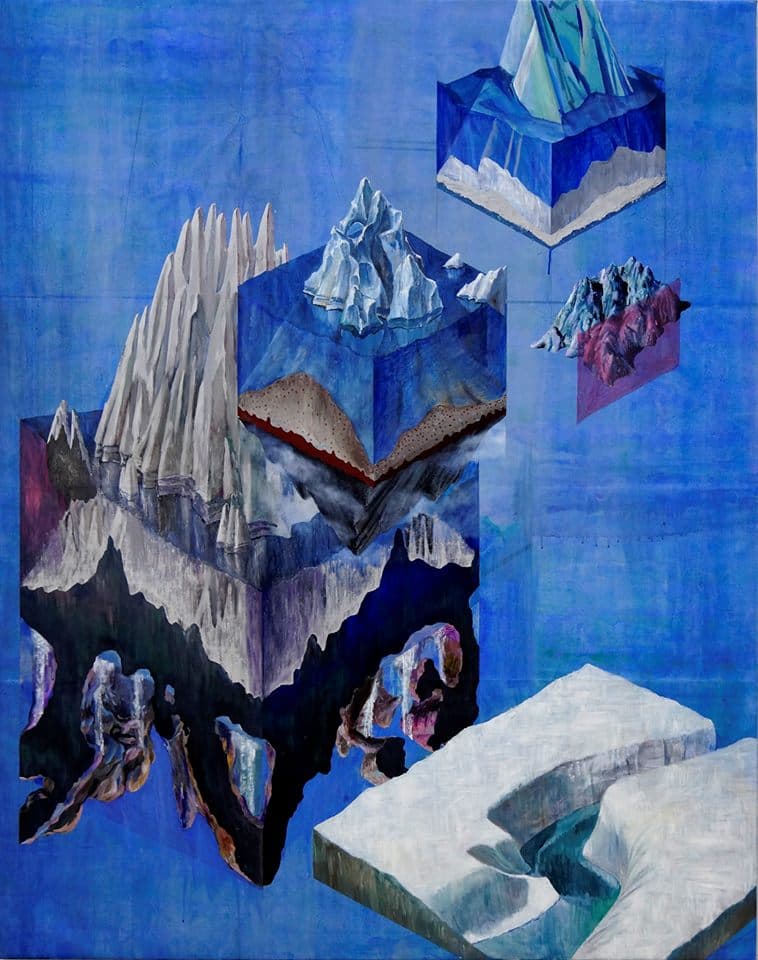 안보미 AHN Bomi, The North Pole, 1,460×1850mm, acrylic and oil on canvas, 2017