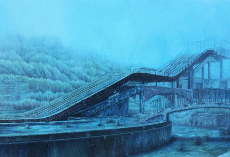 정문식, 남천동 비치 타운2, 194.0X130.3cm, oil on canvas, 2016